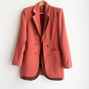 Rejina Pyo Nude Pink Beige Unique Designer Blazer S